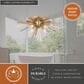 Vaxcel Aria 4-Light Flush Mount in Natural Brass, , large