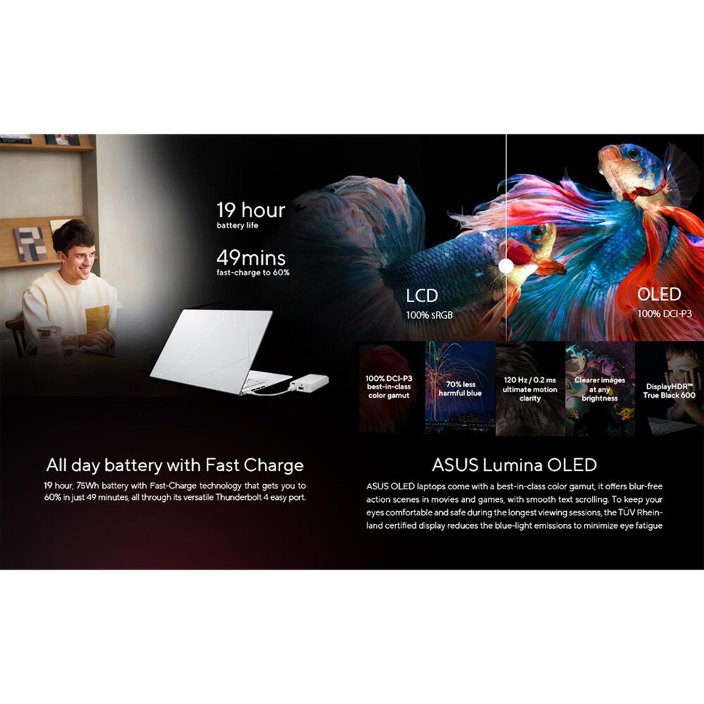 ASUS Zenbook 14&quot; Laptop | Intel Core i9-13900H - 16GB RAM - Intel Iris Xe Graphics - 1TB SSD in Foggy Silver, , large