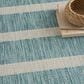 Nourison Positano POS03 Aqua and Ivory 4" x 6" Indoor/Outdoor Area Rug, , large