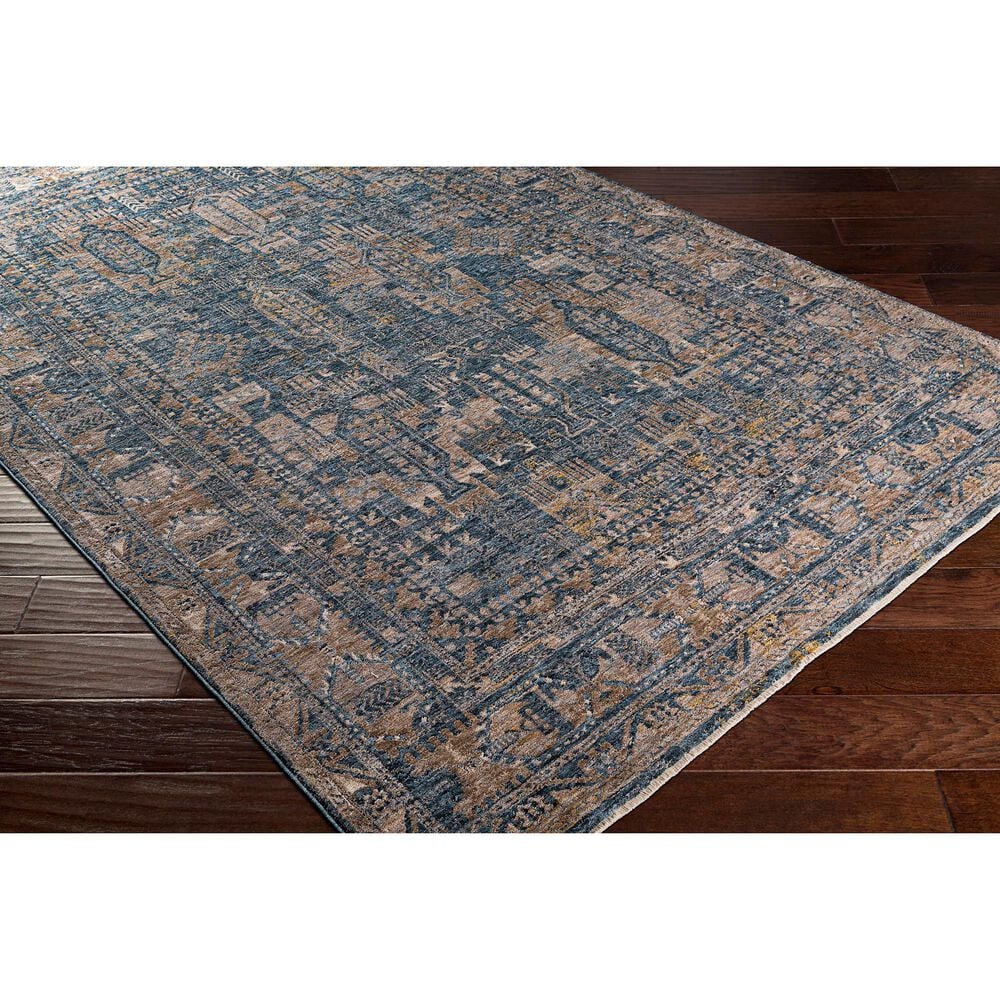 Surya Mirabel 7&#39;10&quot; x 10&#39;3&quot; Navy, Denim, Cream, Brown, Saffron, Taupe and Gray Area Rug, , large