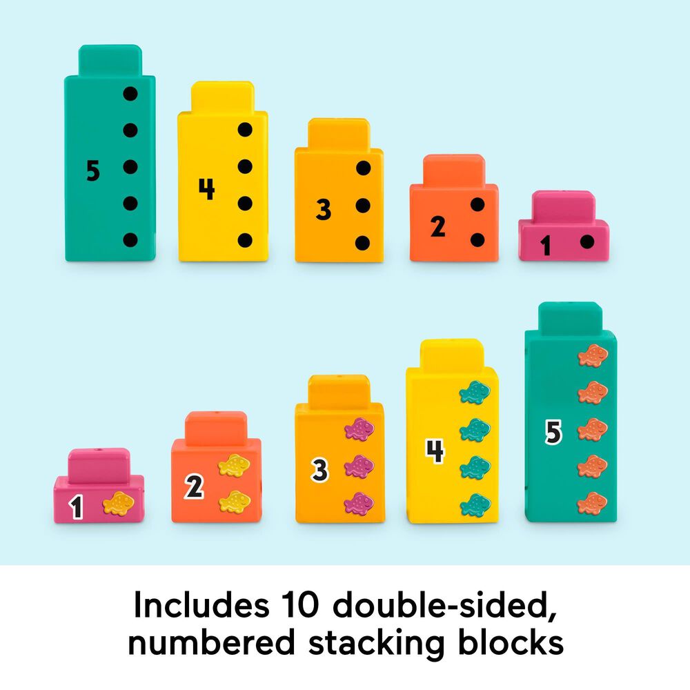 Fisher Price Adding Alligator Educational Toy with 10 Blocks in Multicolor, , large