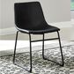 Ashley Centiar Dining Side Chair in Black Faux Leather, , large