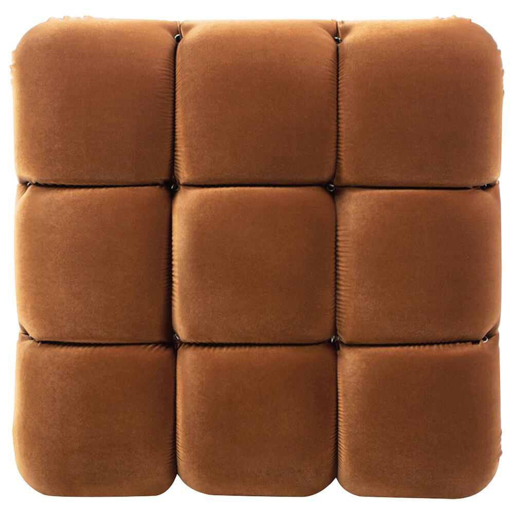 Jennifer Taylor Home Marcel Cocktail Ottoman in Burnt Orange, , large