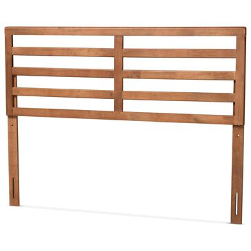 Baxton Studio Akemi Queen Headboard in Ash Walnut, , large