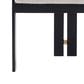 Morden Fort Boucle Armless Side Chair with White Cushion in Matte Black (Set of 2), , large