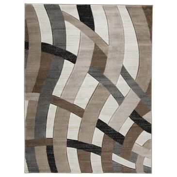 Signature Design by Ashley Jacinth 6"6" x 9"6" Brown, Cream, Gray and Black Area Rug, , large