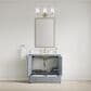 37B Claudine 36" Single Bathroom Vanity in Soft Blue with Glossy White Composite Stone Top and Backsplash, , large