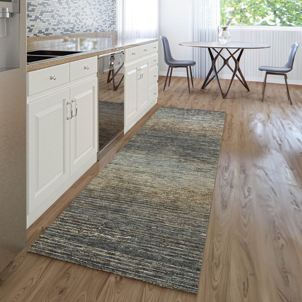 Dalyn Rug Company Trevi TV1 2&#39;3&quot; x 7&#39;6&quot; Pewter Runner, , large