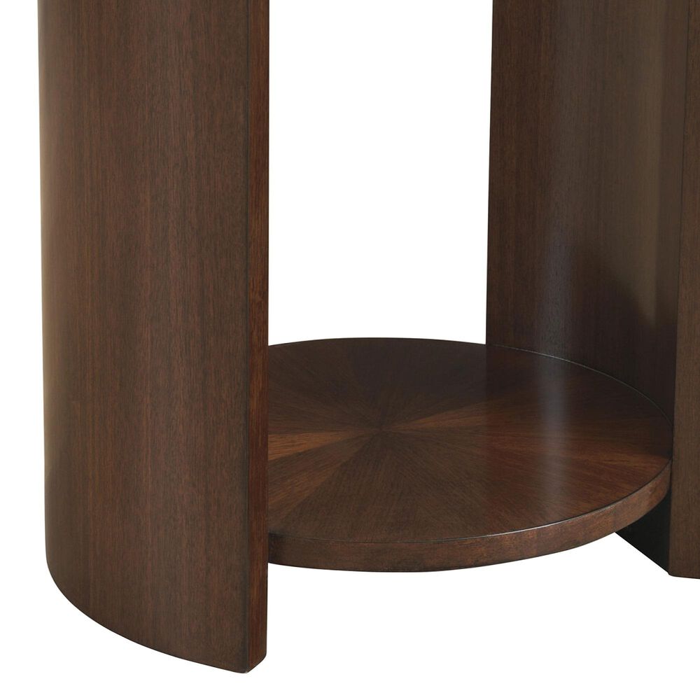 Lexington Home Brands Rendevous Lennox Round Accent Table in Chester and Rose Gold, , large