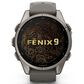 Garmin fenix 9 Smartwatch 43mm Titanium with Pebble Gray Silicone Band, , large