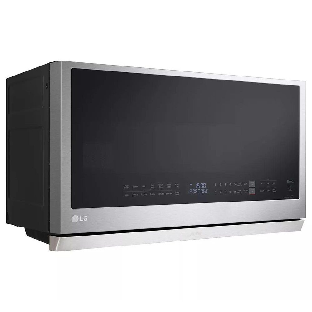 LG 2-Piece Kitchen Package with 6.3 Cu. Ft. Smart Slide-In Induction Range and 2.1 Cu. Ft. Smart Over-the-Range Microwave in Printproof Stainless Steel, , large