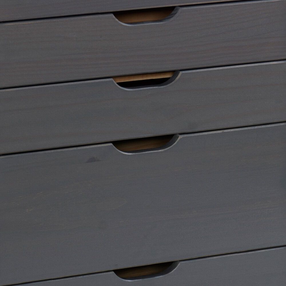 Linon Home Decor Cary 8-Drawer Rolling Cart in Grey, , large