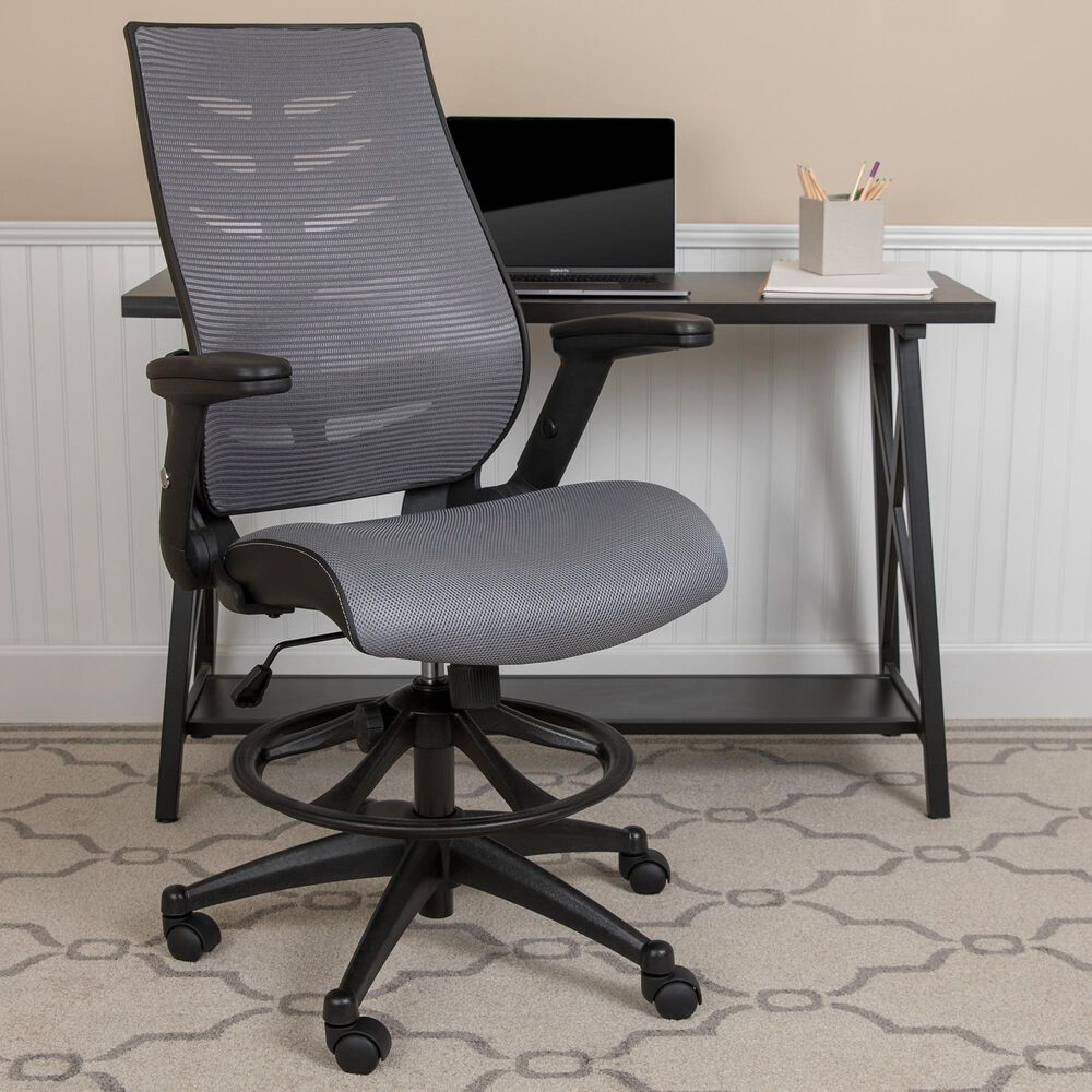 Flash Furniture Drafting Chair in Gray, , large