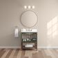 37B Isadore 30" Single Bathroom Vanity Cabinet in Deep Olive Green and White Composite Stone Top and Backsplash, , large