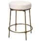Jamie Young Ashbourne Counter Stool with Ivory Upholstery in Antique Brass, , large