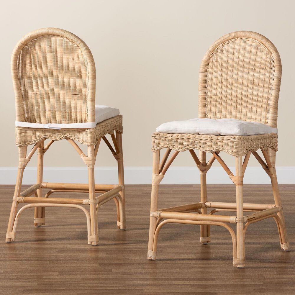 Baxton Studio Bilu Counter Stool Set in Light Honey (Set of 2), , large