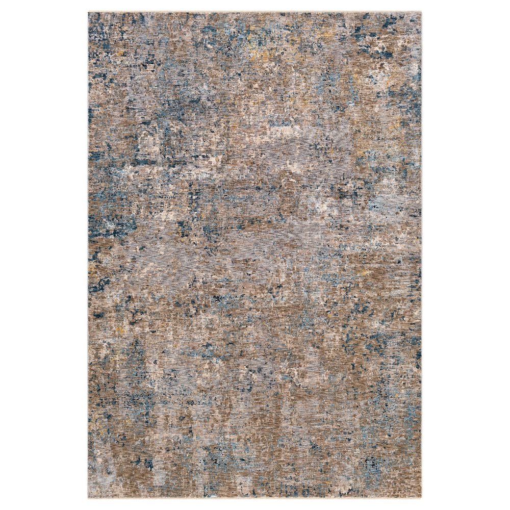 Surya Mirabel MBE-2303 10" x 14" Navy, Denim, Cream, Brown, Saffron, Taupe and Gray Area Rug, , large
