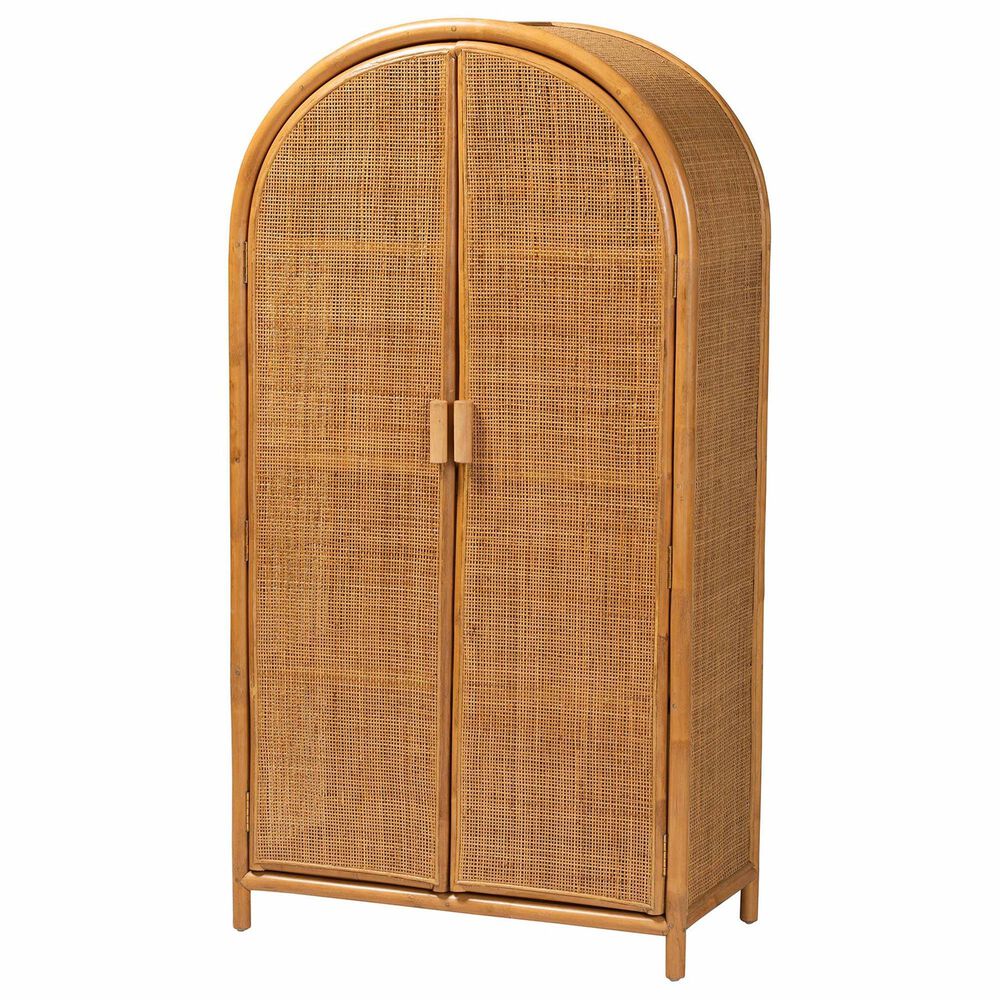 Baxton Studio Paloma 2-Door Large Storage Cabinet in Light Honey, , large
