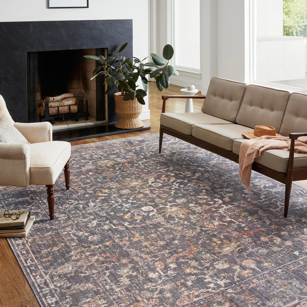 Chris Loves Julia x Loloi Rosemarie 5&#39; x 7&#39;10&quot; Graphite and Multicolor Area Rug, , large