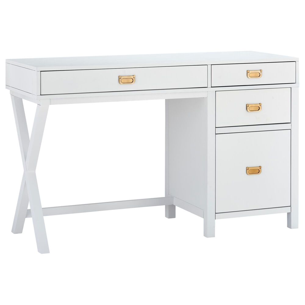 Linon Home Decor Peggy Side Storage Desk in White, , large