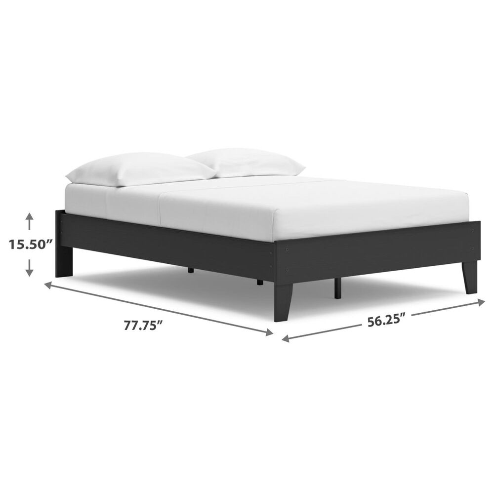 Ashley Socalle Full Platform Bed in Matte Black, , large