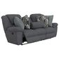 Catnapper Trifecta Manual Reclining Sofa with Drop Down Table in Smoke, , large