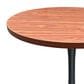 Leisuremod LeisureMod Bristol Dining table, Black Base with 27 Round Cognac Brown MDF top, , large