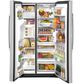 GE Appliances 21.8 Cu. Ft. Counter Depth Side by Side Refrigerator in Stainless Steel, , large