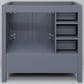 Lexora Home Jacques 36" Right Offset Single Bathroom Vanity in Dark Grey with 2 cm White Quartz Top and Rectangular Sink, , large