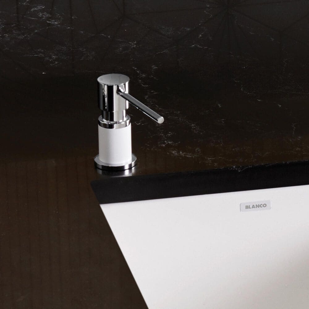 Blanco Lato Soap Dispenser in Chrome and White, , large