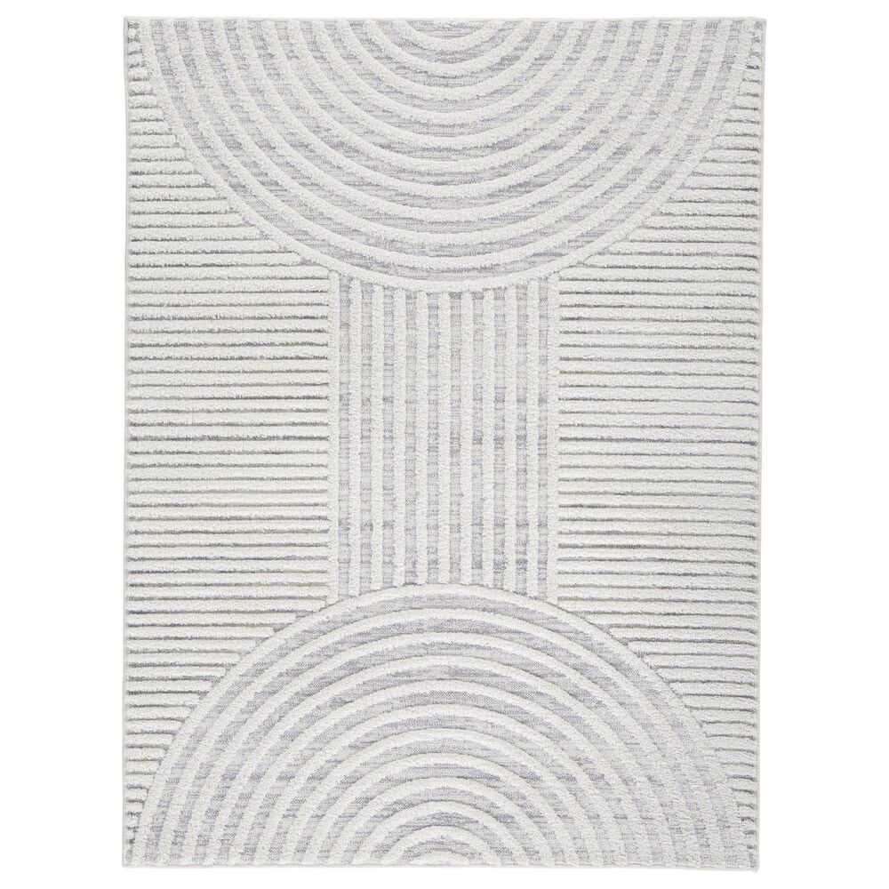Ashley Lambworth 5"3" x 7" Gray and Cream Area Rug, , large