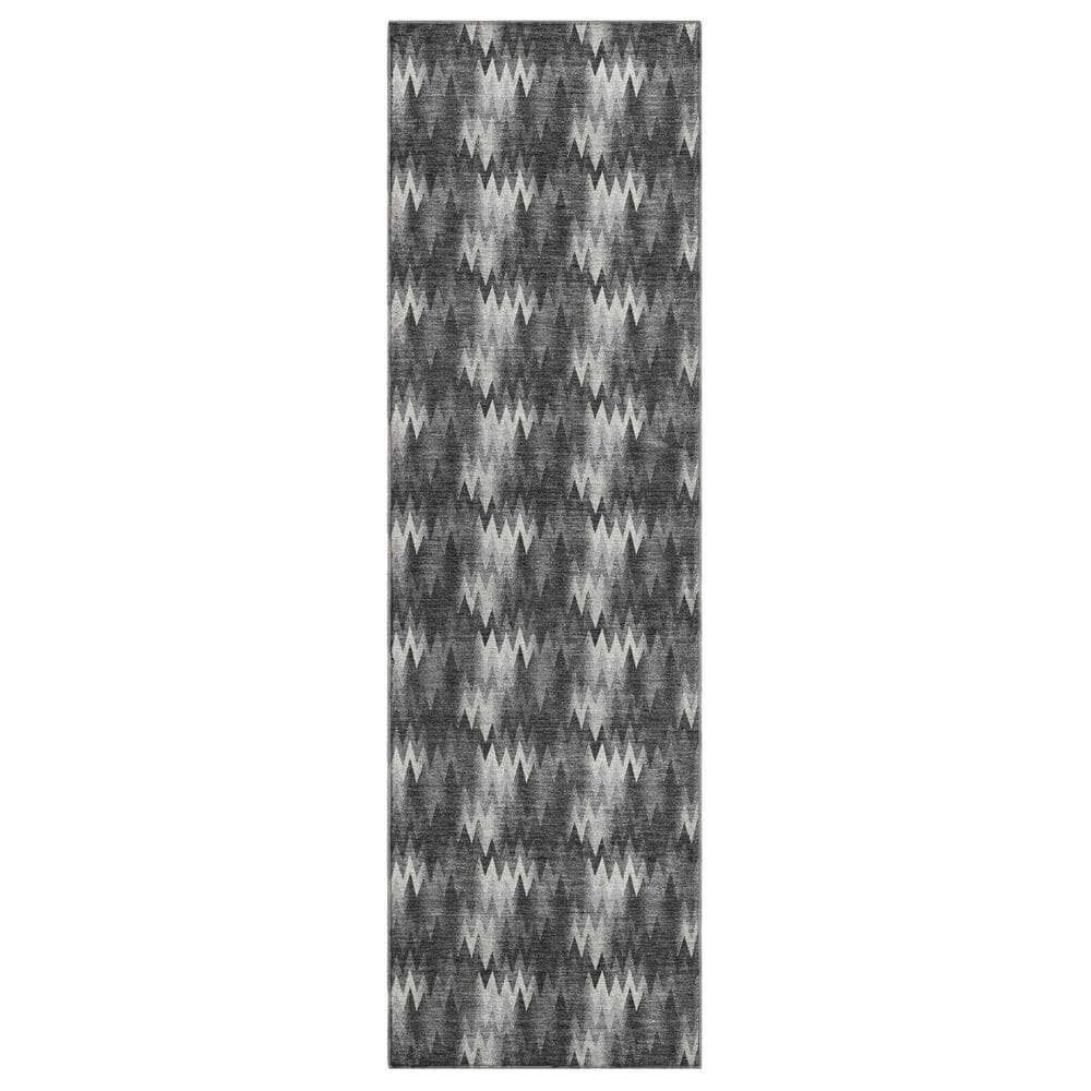 Dalyn Rug Company Soft Essentials Chevron Black 2"3" x 7"6" Runner, , large