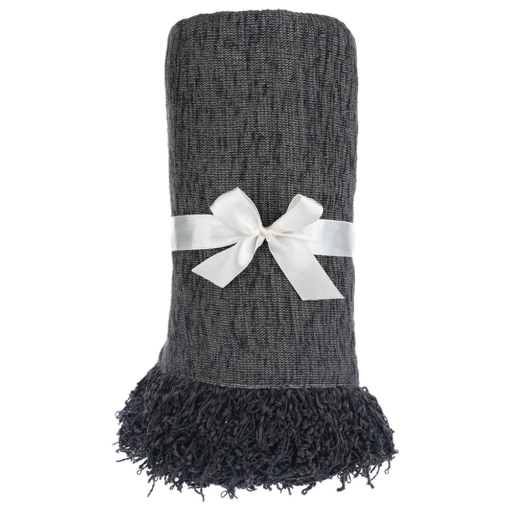 Ganz USA 50&quot; x 60&quot; Chenille Throw in Charcoal, , large