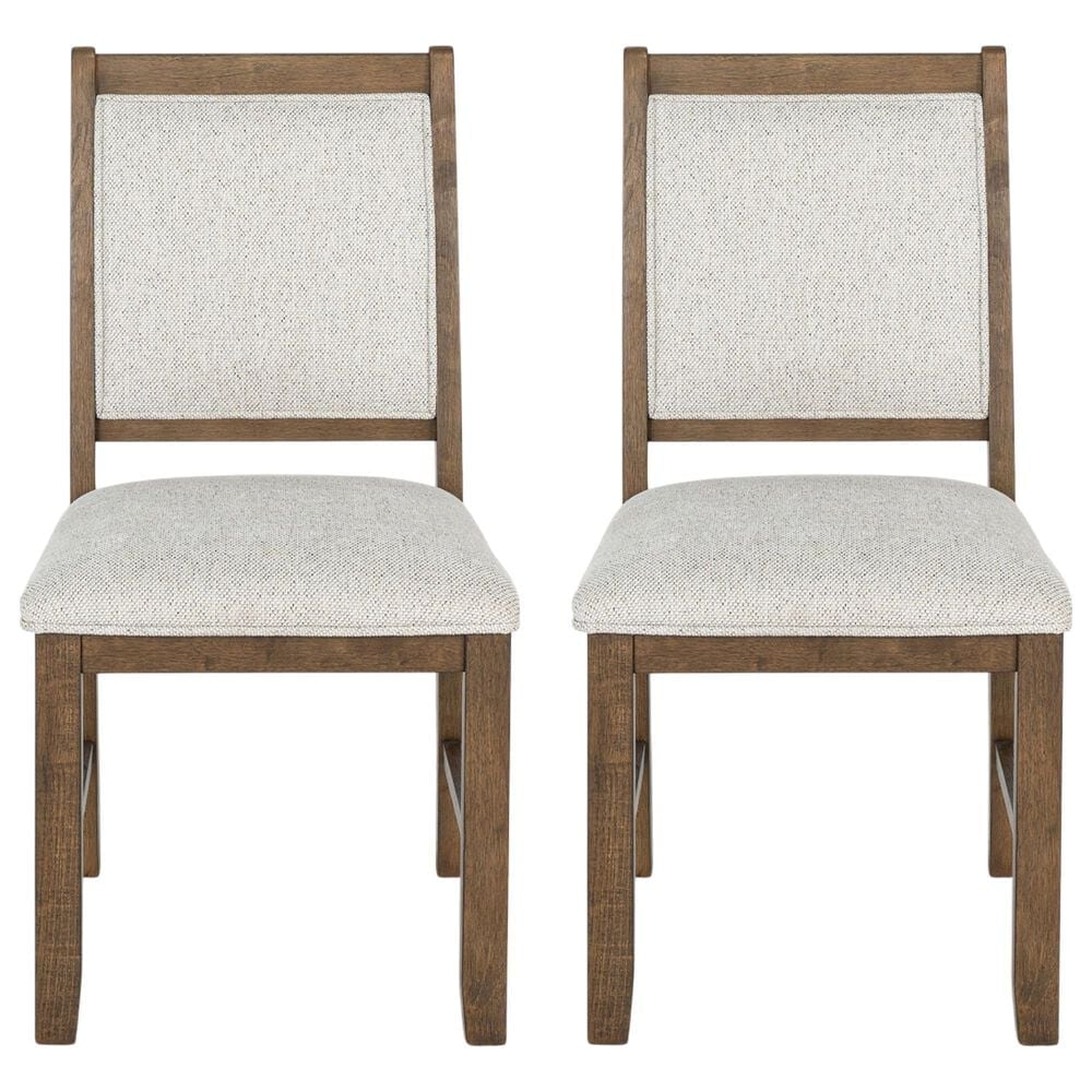 Furniture of America Virex Upholstered Side Chair in Dark Walnut (Set of 2), , large