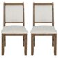 Furniture of America Virex Upholstered Side Chair in Dark Walnut (Set of 2), , large