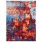 Nourison Prismatic PRS13 5"7" x 7"5" Blue and Flame Area Rug, , large