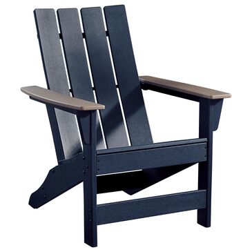 Ashley East Beach Patio Adirondack Chair in Navy Blue and Driftwood, , large