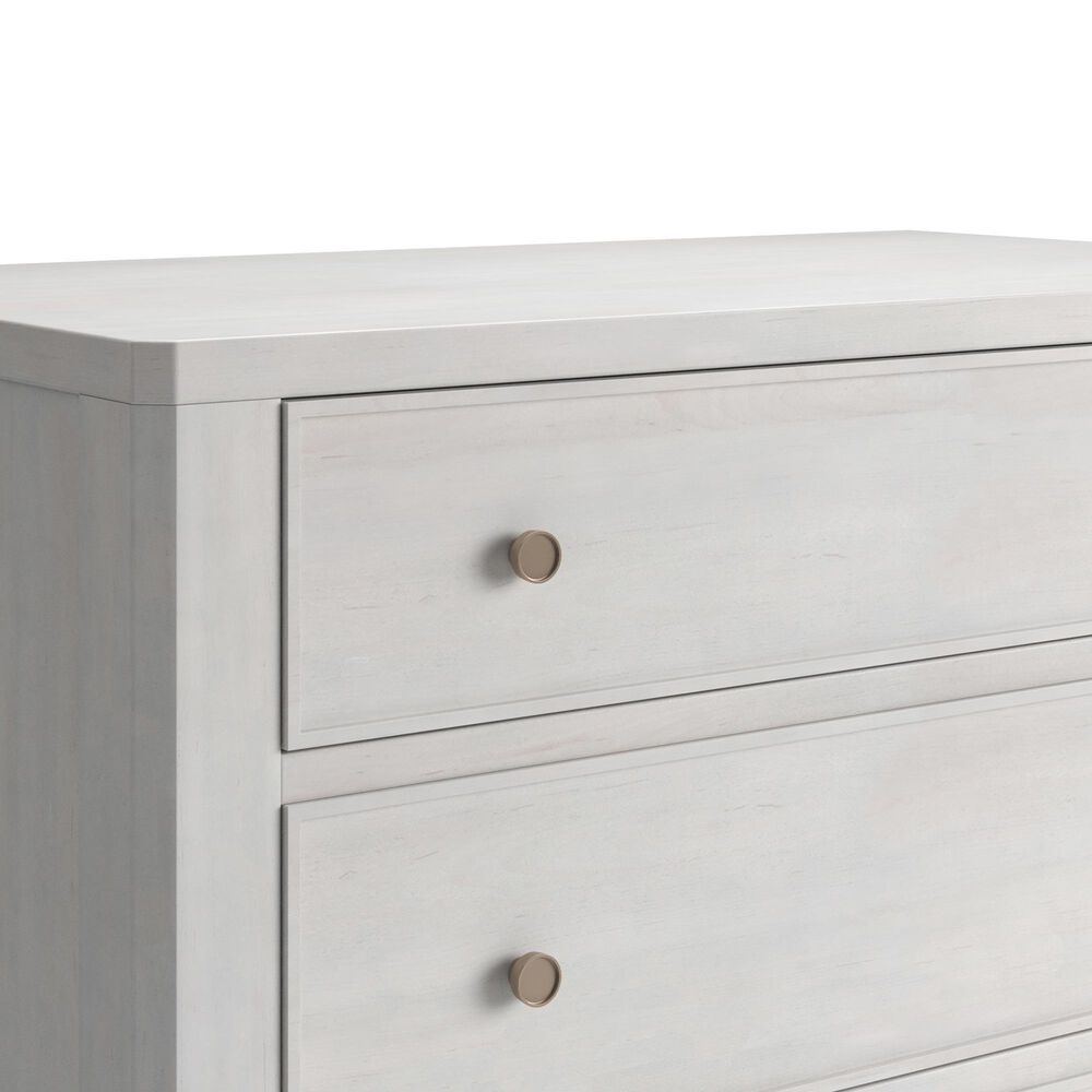 Vantage Mezzanine King Upholstered Wingback Bed with 2 Nightstands in Dove Gray, , large