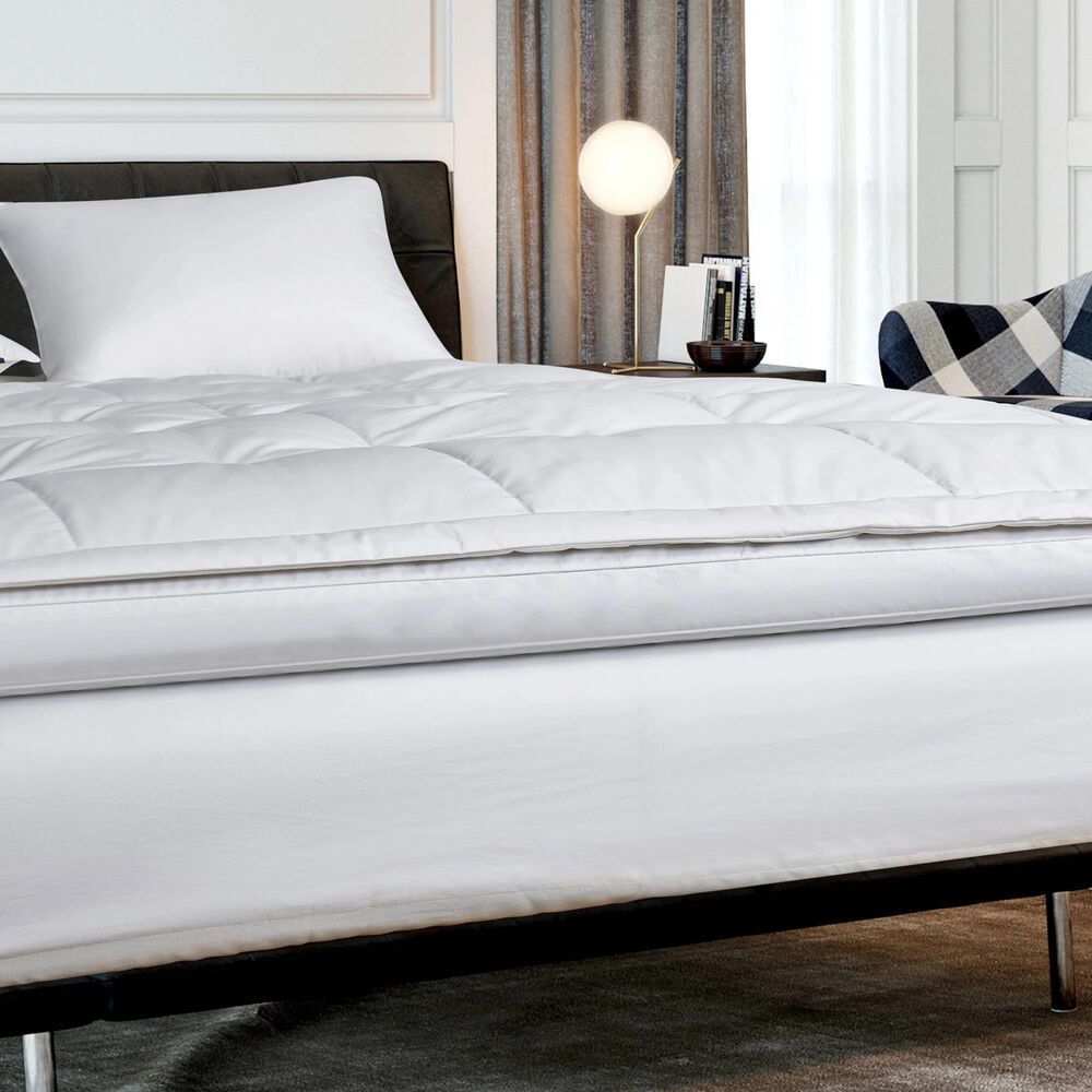 Blue Ridge Home Fashions Serta Queen Down Feather Mattress Topper in White, , large