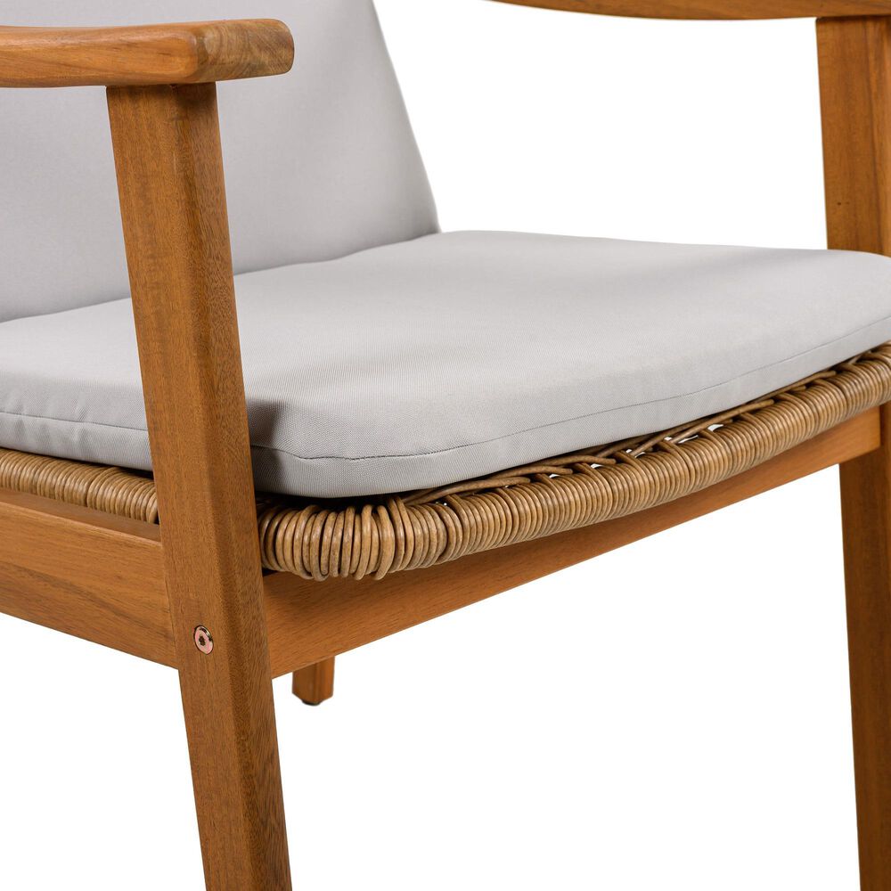 Hearth and Haven Outdoor Dining Chair in Grey (Set of 2), , large