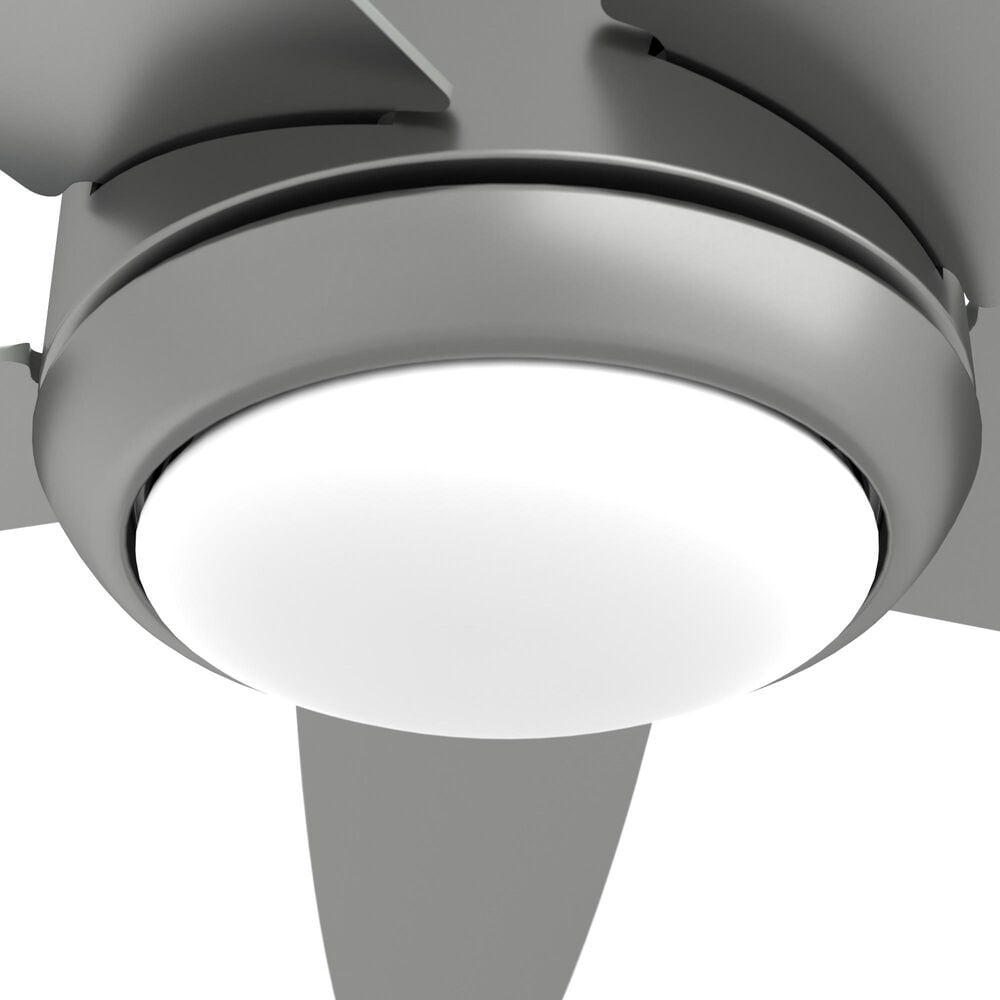 Hunter Zayden 52&quot; Ceiling Fan with LED Light in Matte Silver, , large