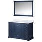 Lexora Home Dukes 48" Single Bathroom Vanity in Dark Grey with 2 cm White Carrara Marble Top, Rectangular Sink and 46" Mirror, , large