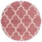 Safavieh Venus Shag VNS524U 6"7" Round Pink and Ivory Area Rug, , large