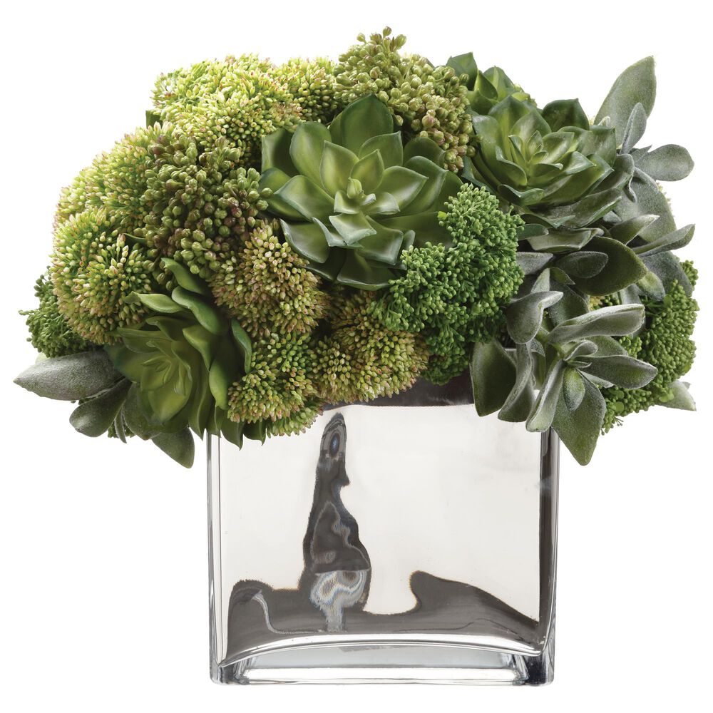 Allstate Floral and Craft Inc 13" Succulent/Sedum Plant in Green, , large
