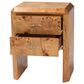 Baxton Studio Nebu 2-Drawer Nightstand in Natural Mappa Burl, , large