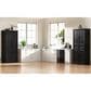 HOMLUX 71" Tall Kitchen Pantry Cabinet with 3 Pull Out Cabinet Organizers, Farmhouse Embossed Texture Storage Cabinet with 6 Door Shelves, 2 Drawers, Freestanding Cupboard for Kitchen, Dining Room Black, , large