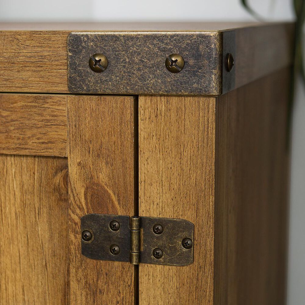 Walker Edison 58&quot; Barn Door TV Stand with Side Doors in Barnwood, , large