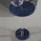 Artistica Metal Invicta Round Spot Table in Navy Blue and Polished Nickel, , large