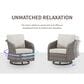 Sunwell Garden Patio Swivel Glider Chair in Beige (Set of 2), , large