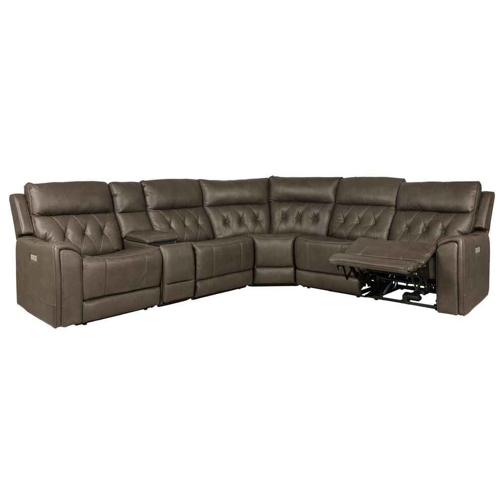 MotoMotion 6-Piece Power Reclining Sectional in Capriccio Smoke, , large